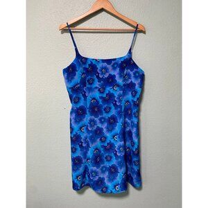 Vintage 90s‎ Y2k My Michelle Women's Junior Blue Floral Dress Size 15